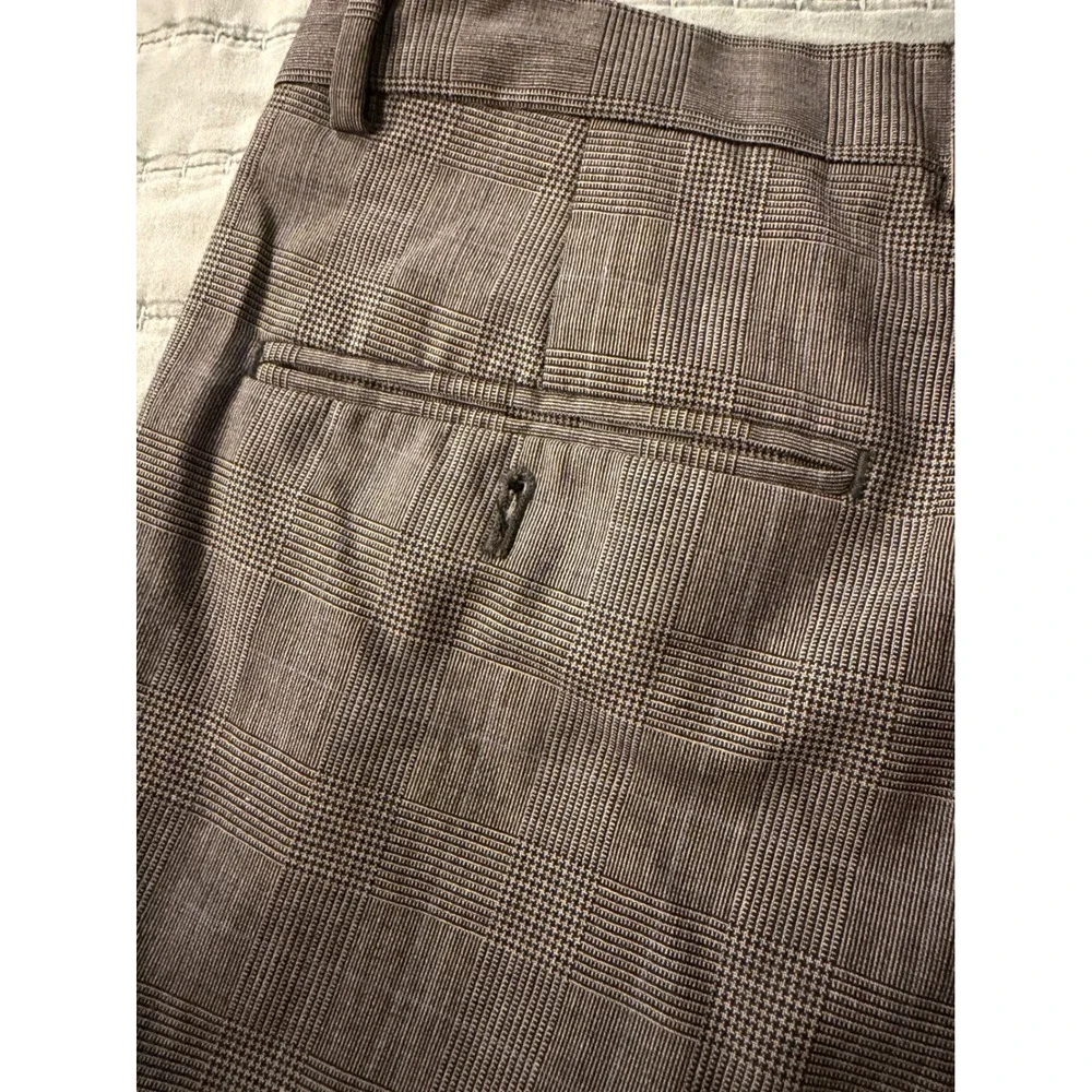 Jos. A. Bank Mens‎ 42L Grey Glen Plaid 100% Wool 2-Piece Suit Pleated Pants 36L